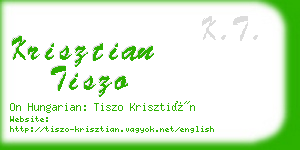 krisztian tiszo business card